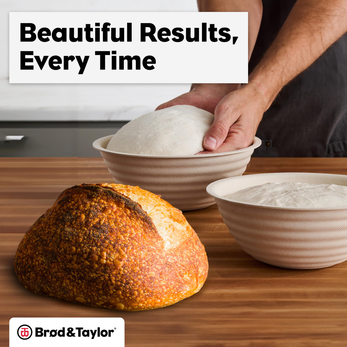 Brod & Taylor nesting bannetons save counter space during batches of sourdough.