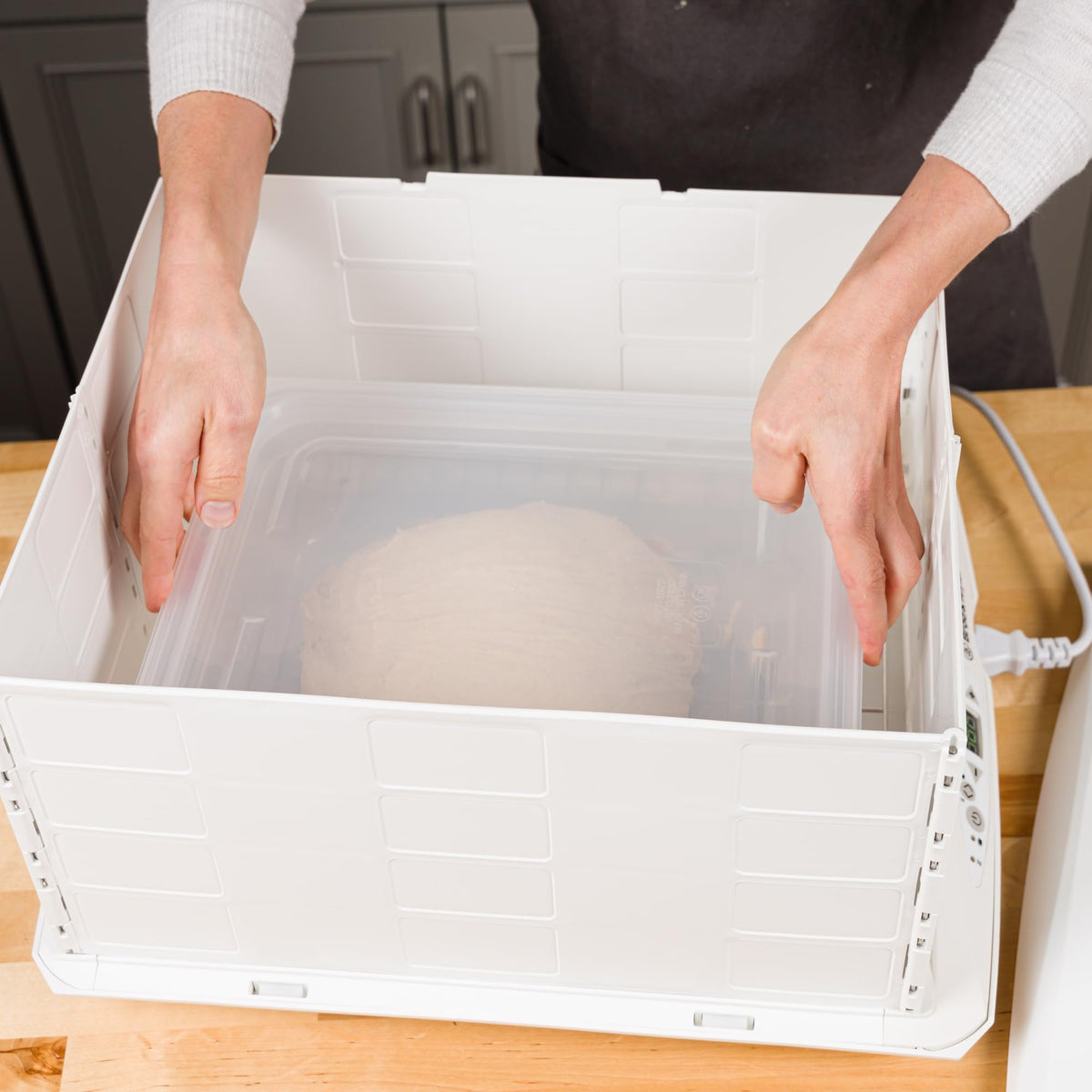 Brod & Taylor stackable design fits inside Folding Proofer for storage.