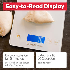 Brod & Taylor durable tempered-glass platform cleans easily after use