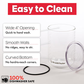 Brod & Taylor sourdough jar marks growth with measurement markings