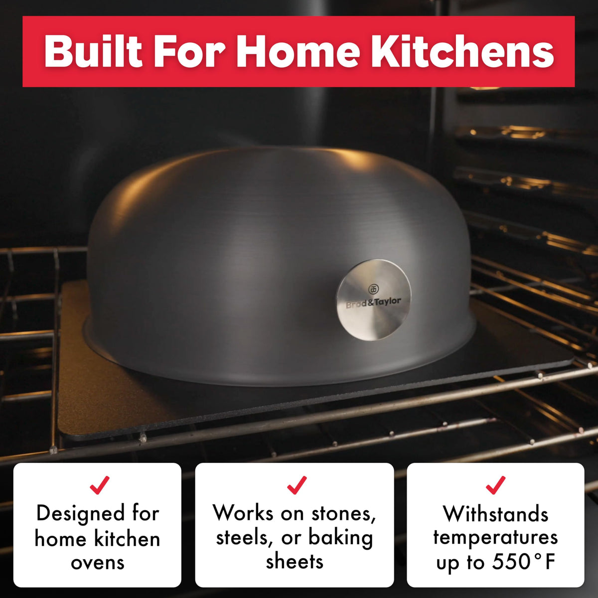 Brod & Taylor Ultralight Baking Shell easy cleanup with a quick wipe.