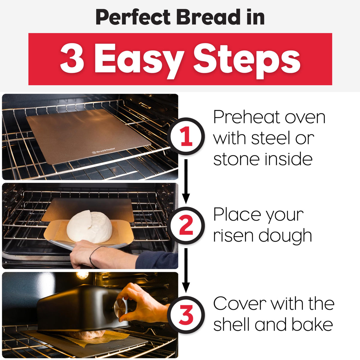 Dough on hot surface under Ultralight Shell for reliable bake.