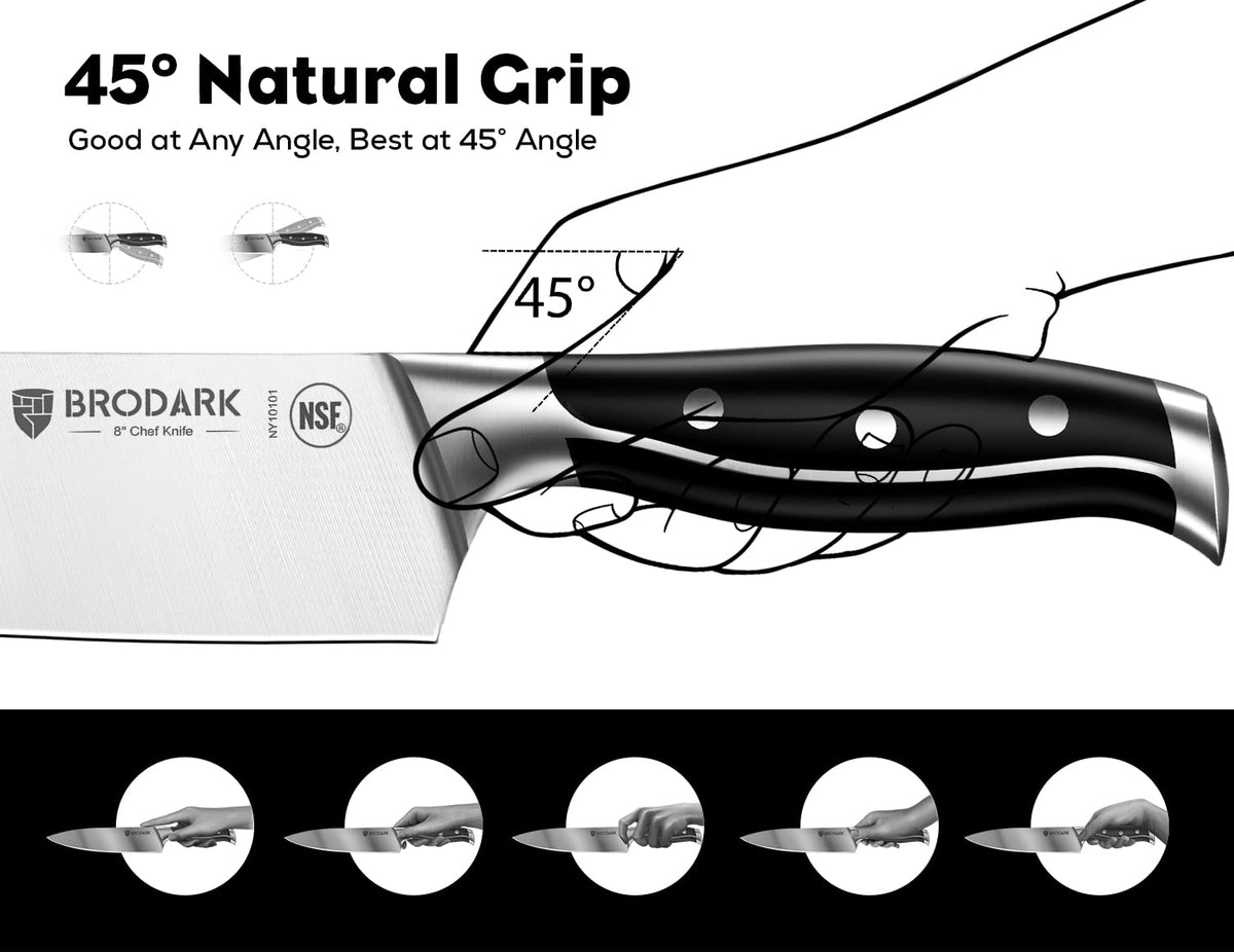 BRODARK 5-inch utility knife precise peeling, trimming, and prep tasks.