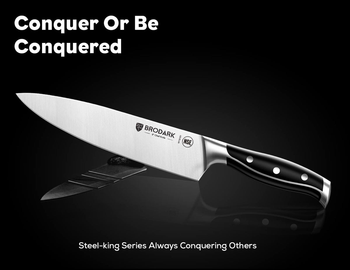 BRODARK 8-inch slicing knife ideal for meat and roast carving.