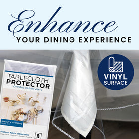 Broder MFG clear plastic protector keeps stains at bay during dining.