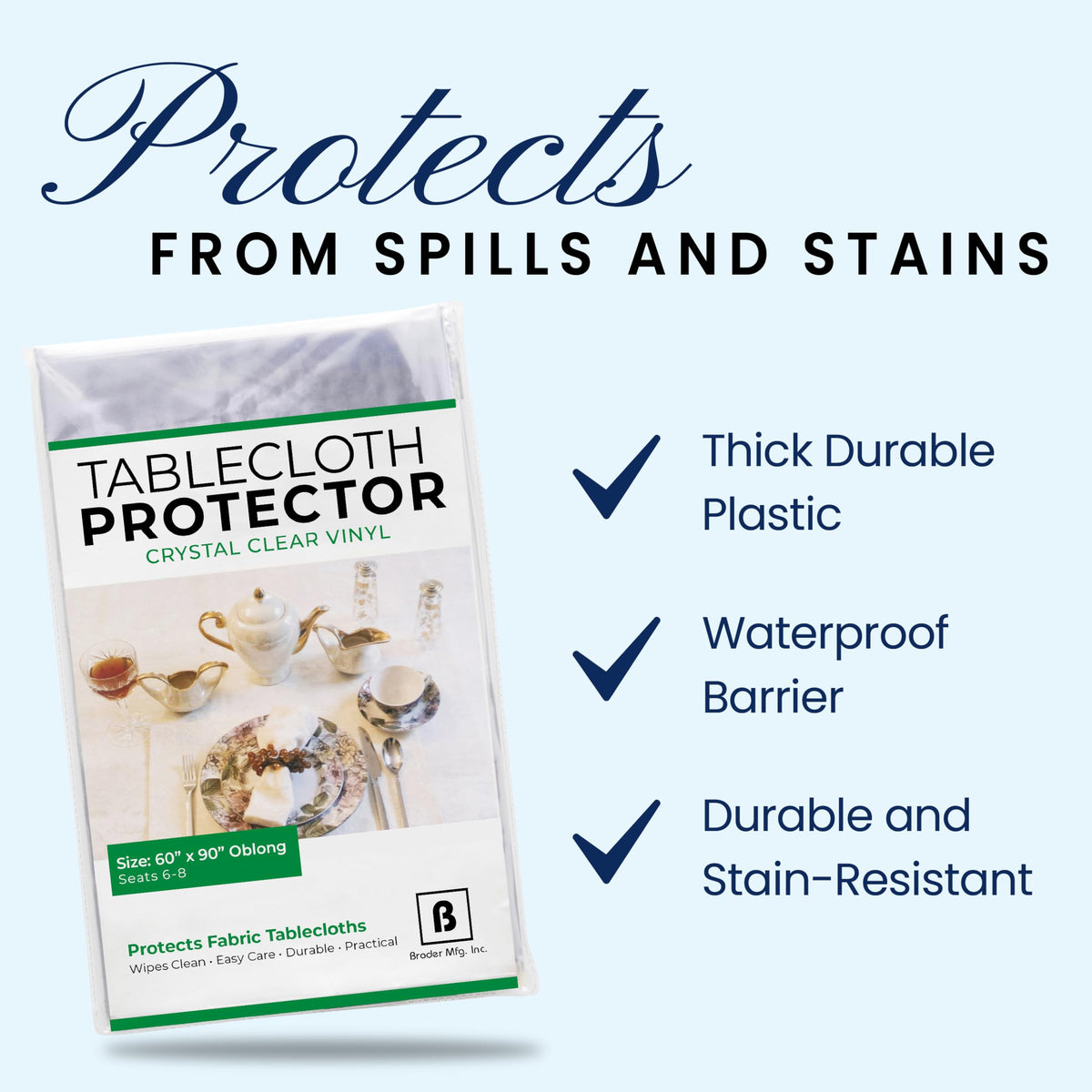 BRODER MFG hemmed-edge protector adds durability and a neat look