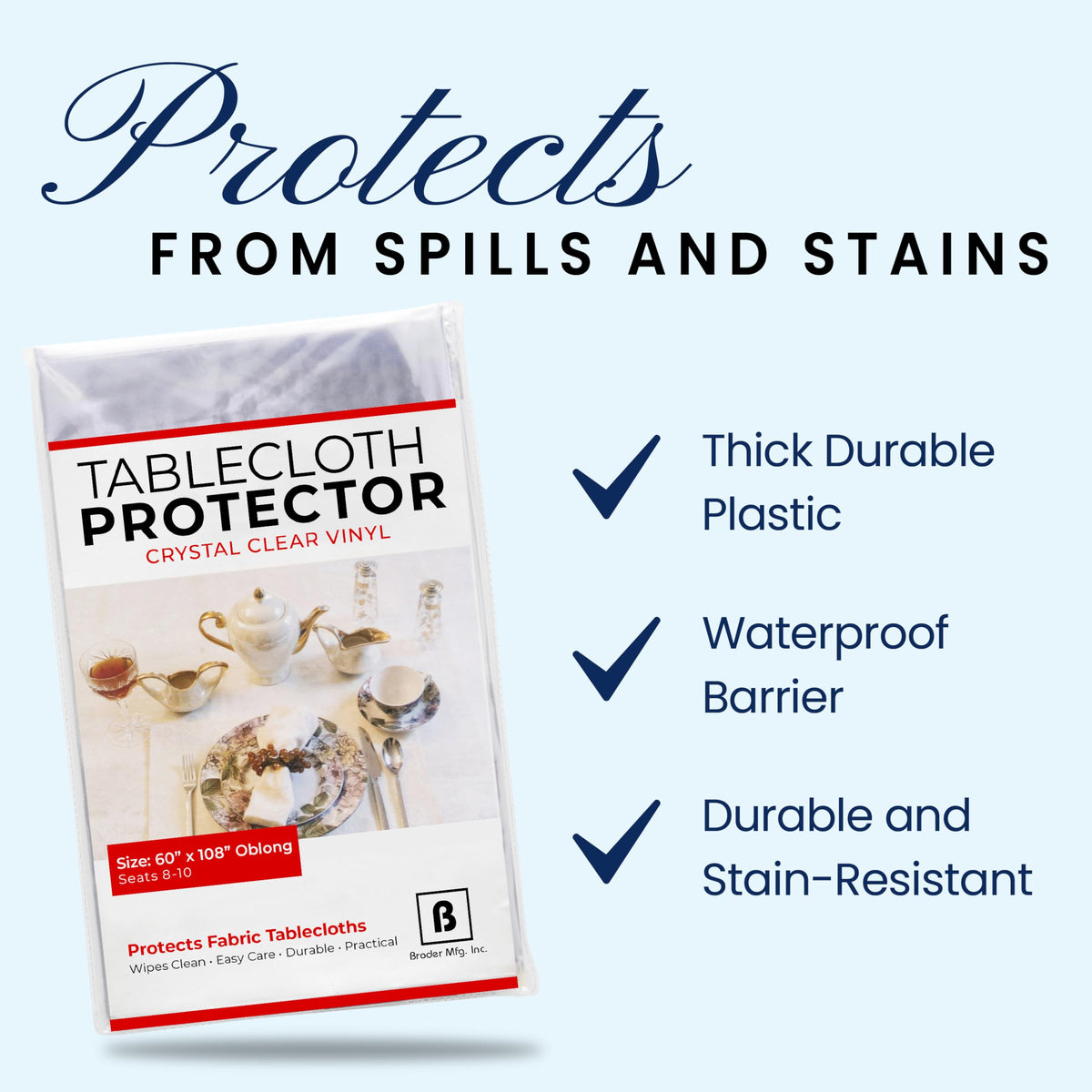 Broder MFG heavy-duty protector suitable for indoor and outdoor use.