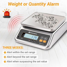 BROMECH 66 lb food scale in kitchen setup suitable for portion control