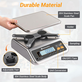 BROMECH 66 lb food scale rechargeable battery for cordless operation