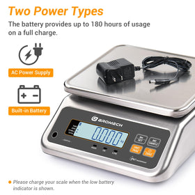 BROMECH 66 lb food scale stainless steel platform for durable commercial use