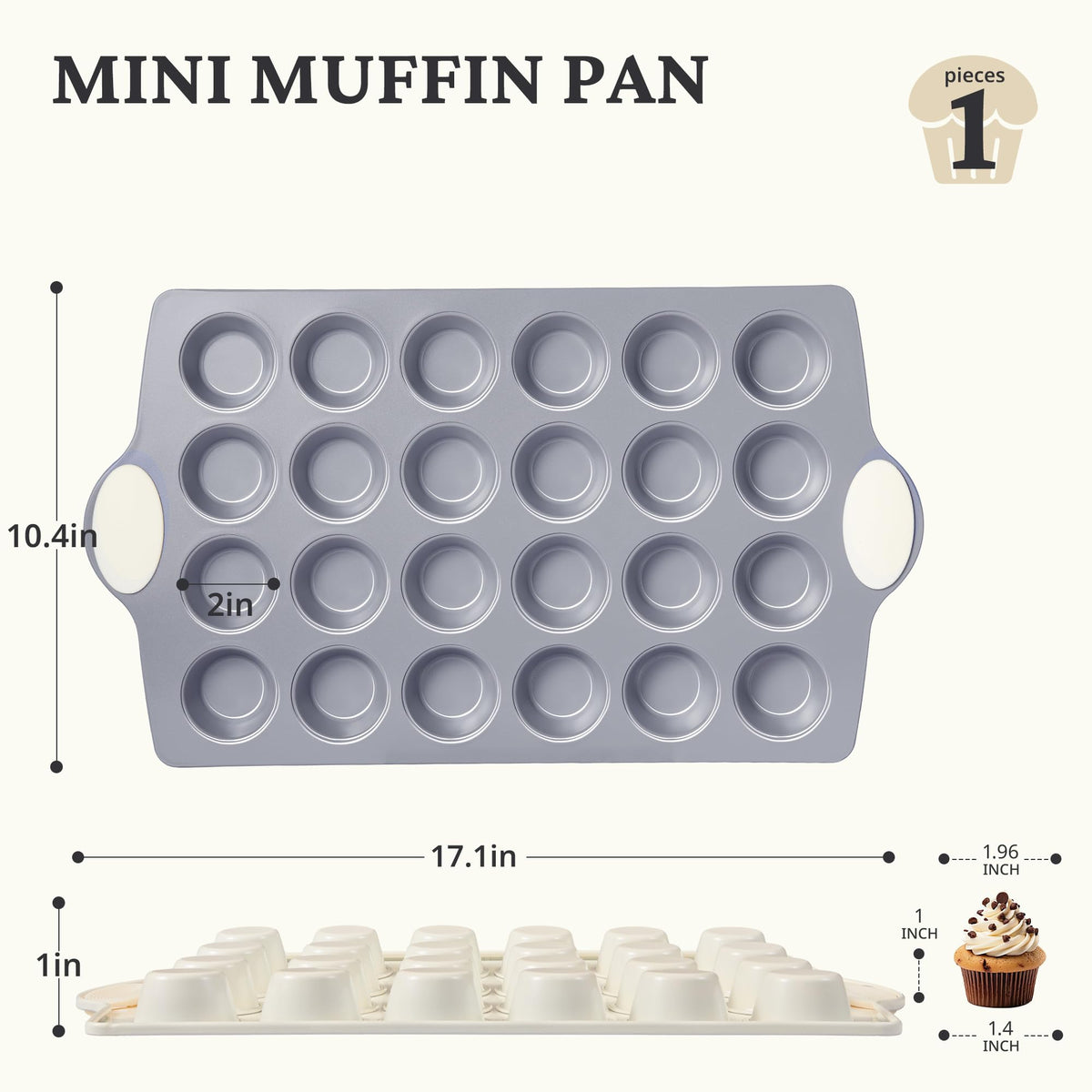 BronyPro compact muffin tin ideal for mini treats and portion control.