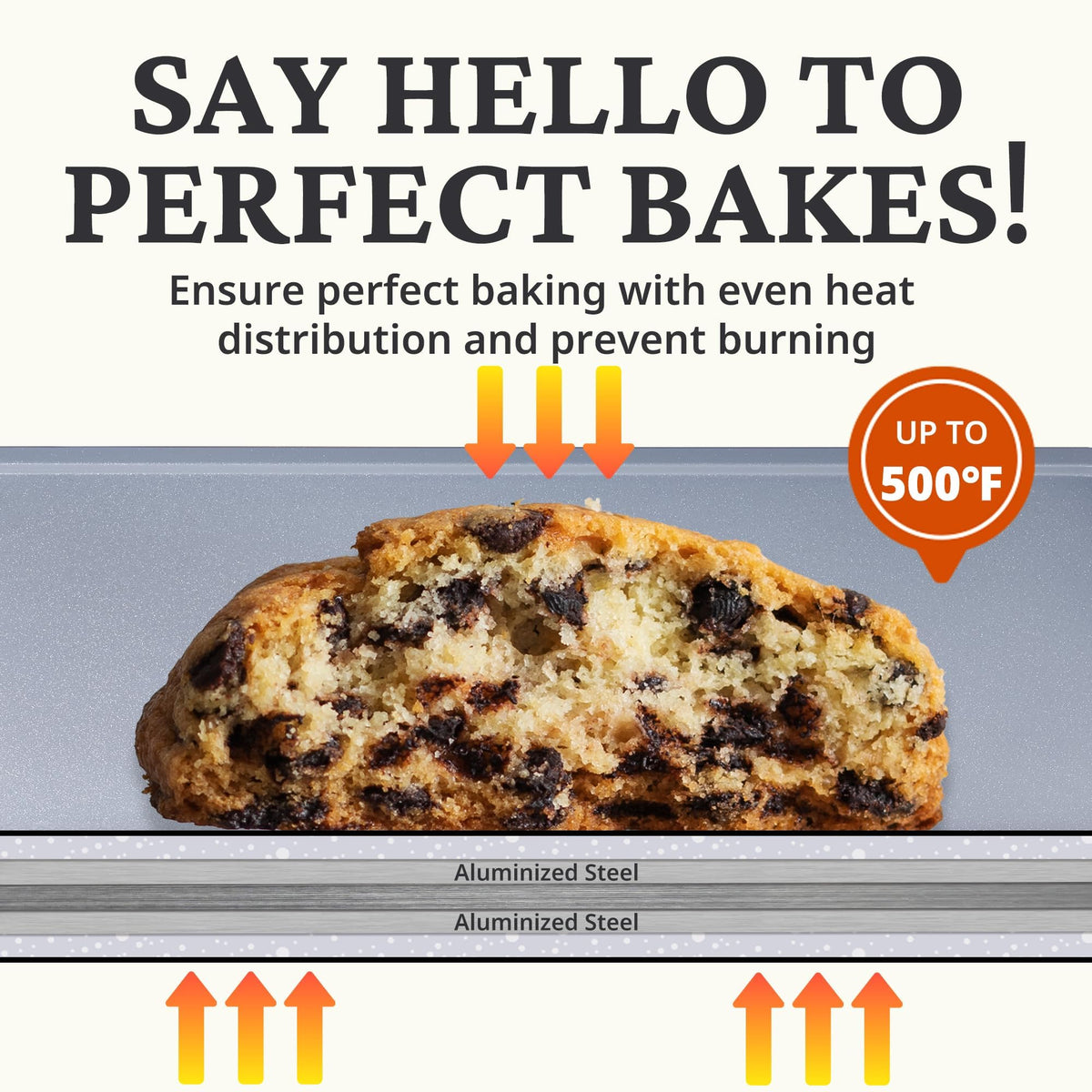 BronyPro dishwasher-safe baking sheets support convenient cleaning