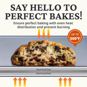 BronyPro dishwasher-safe baking sheets support convenient cleaning