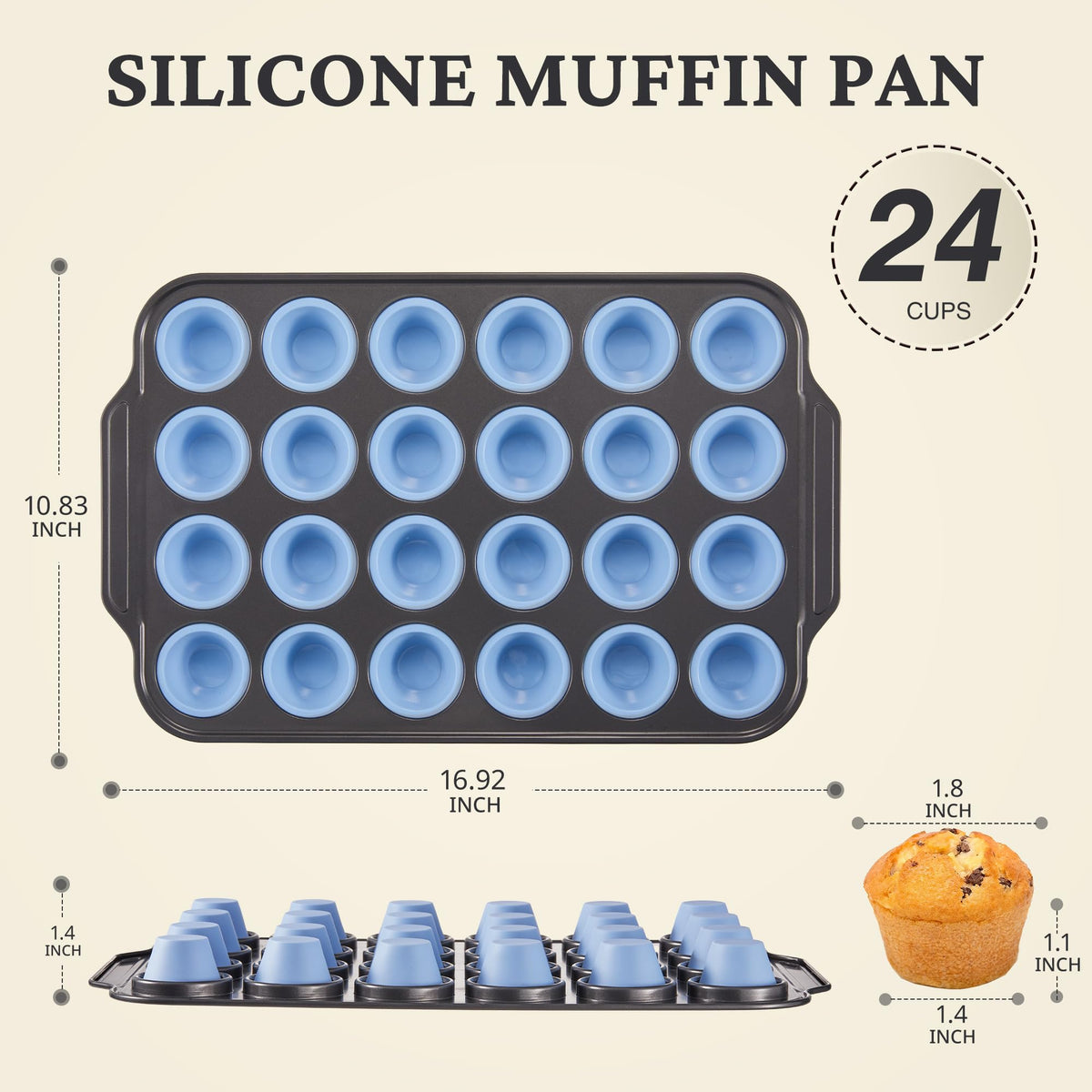 Bronypro easy-release muffins pop out cleanly for faster baking sessions
