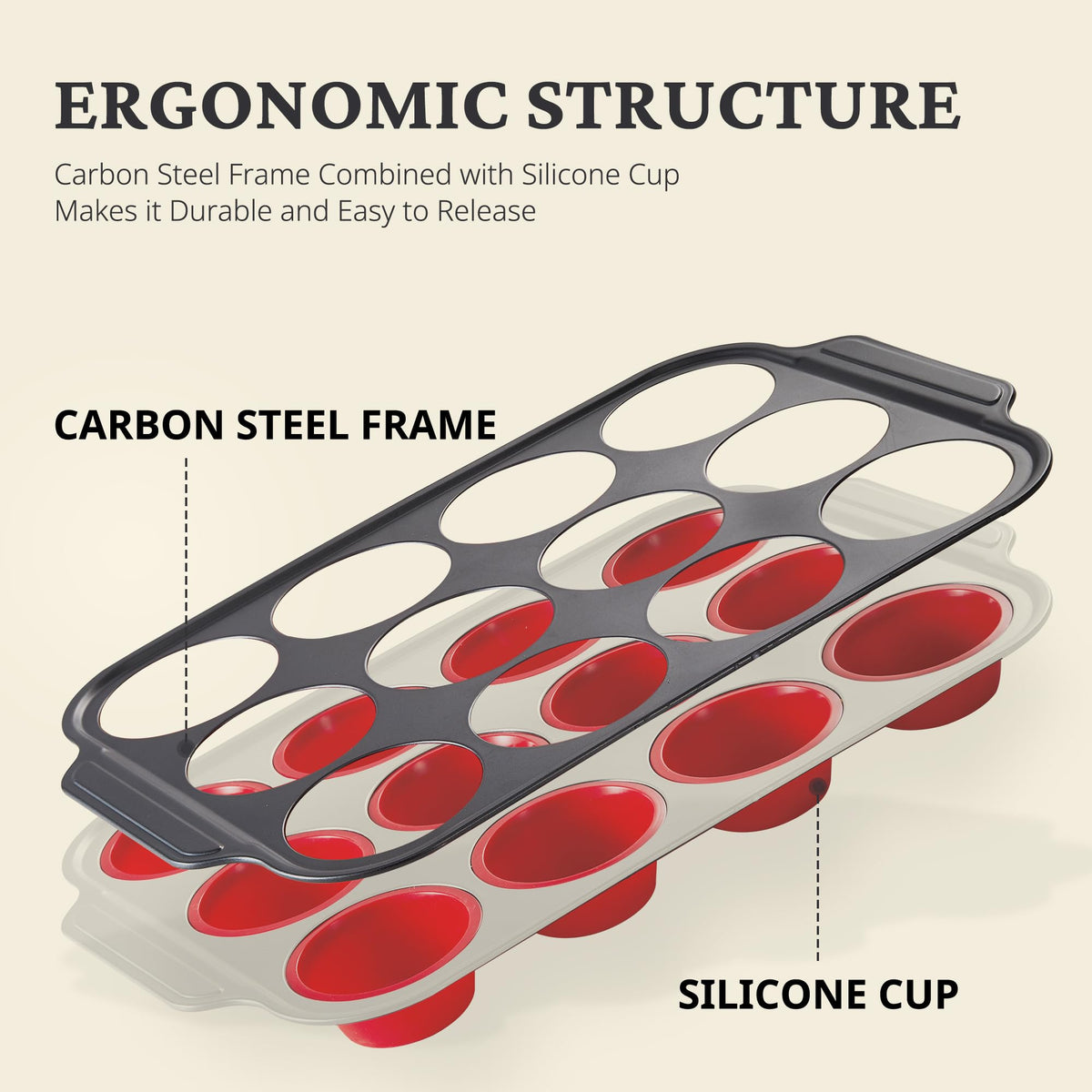 BronyPro egg bite molds silicone for neat bite-sized portions