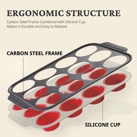 BronyPro egg bite molds silicone for neat bite-sized portions