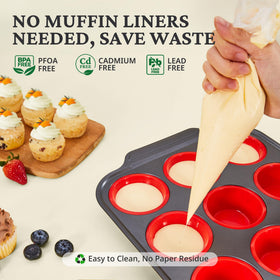 BronyPro food-grade silicone cups ensure safe baking