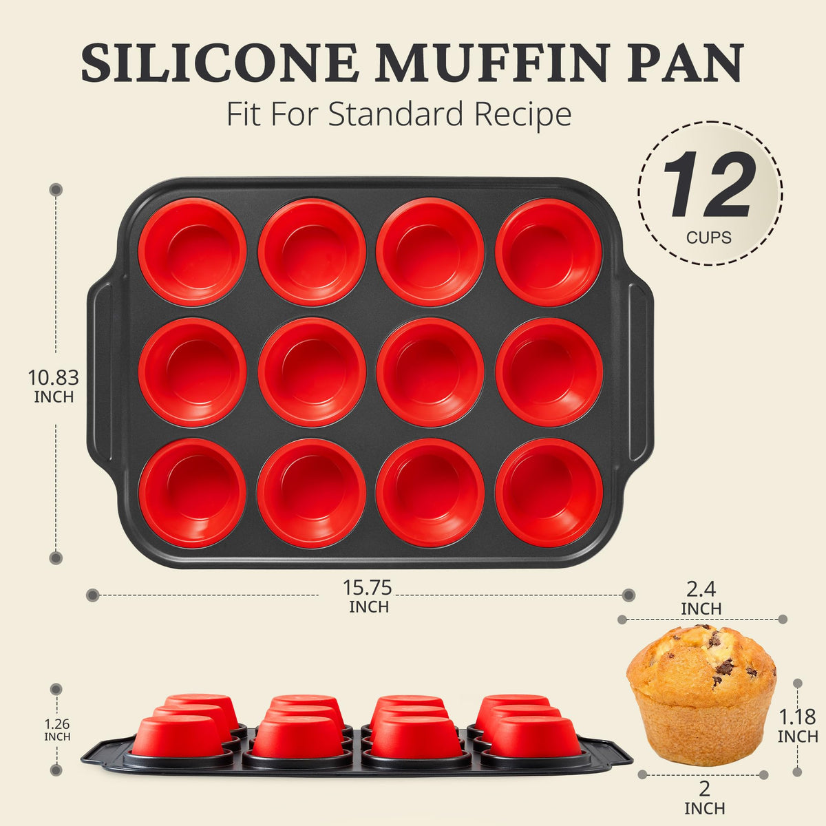 BronyPro 12-cup set aids portion control and uniform baking