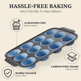 Bronypro oven-safe bakeware withstands freezing to high-heat baking.
