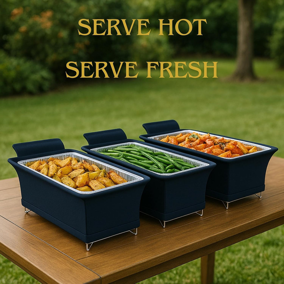 Brooklyntrend chafer wind guard ideal for outdoor weddings.