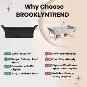 Brooklyntrend chafer wind guard blocks wind and heat.