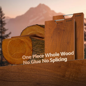 Brosisincorp cutting board held in hand for portable, sturdy meal prep surface