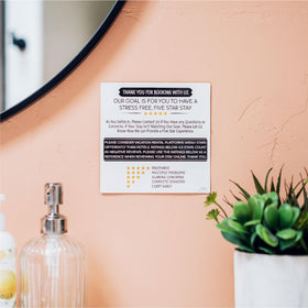 Brothers Bench fridge magnet on kitchen scene for easy rating visibility.