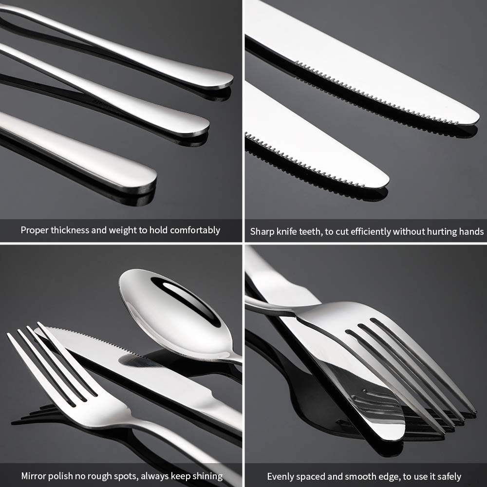 BRIOUT Silverware Set dinner fork designed for sturdy handling and smooth dining