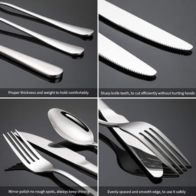 BRIOUT Silverware Set dinner fork designed for sturdy handling and smooth dining