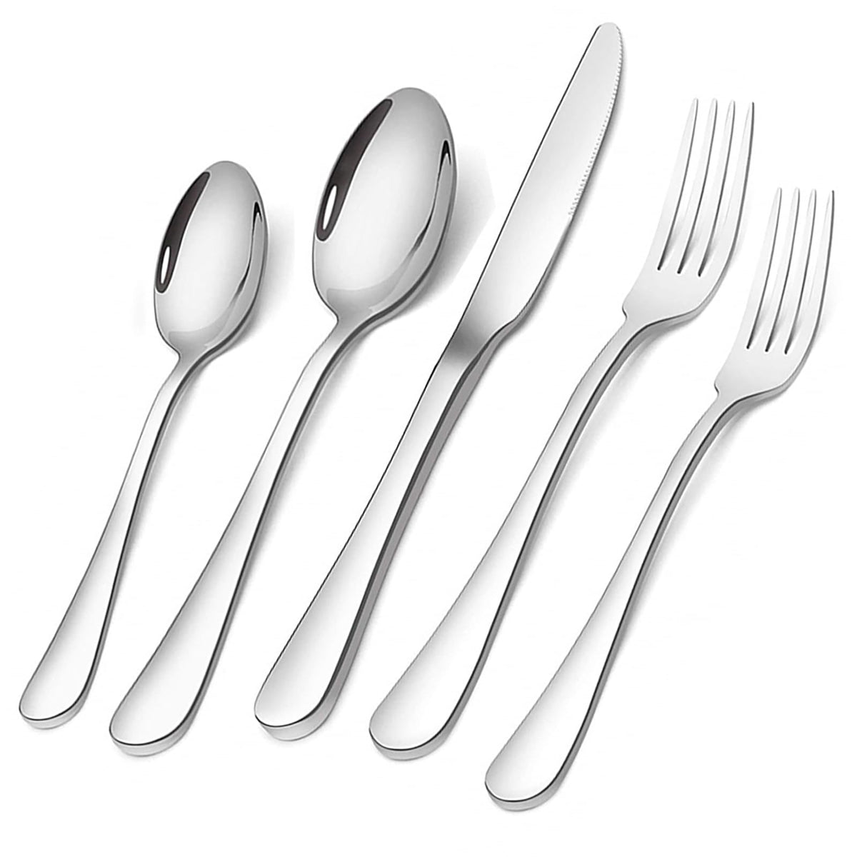 BRIOUT Silverware Set dinner knife with mirror finish for precise cutting