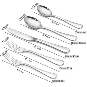 BRIOUT Silverware Set dinner spoon with comfortable grip and balanced weight