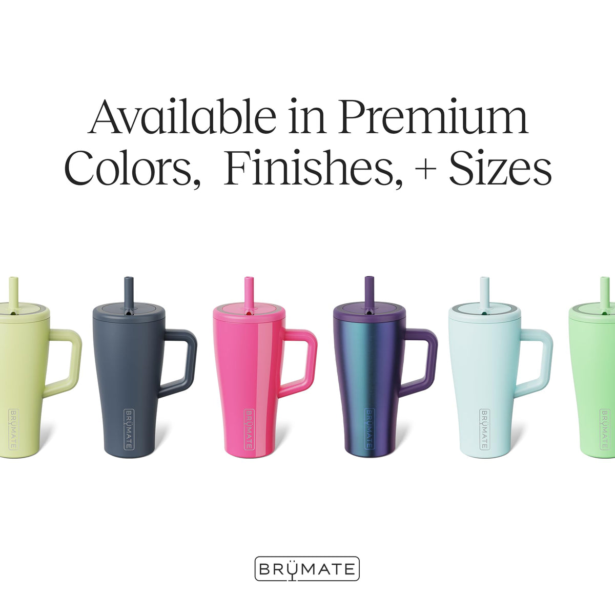 BrüMate Era lid and straw prevent spills while staying cool.