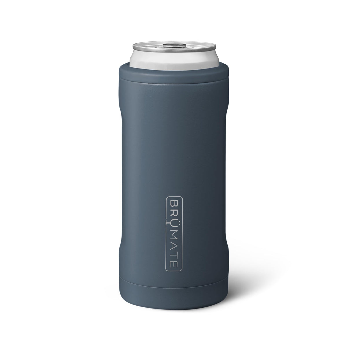 BrüMate Hopsulator Slim fits 12oz slim cans securely for on-the-go cooling.