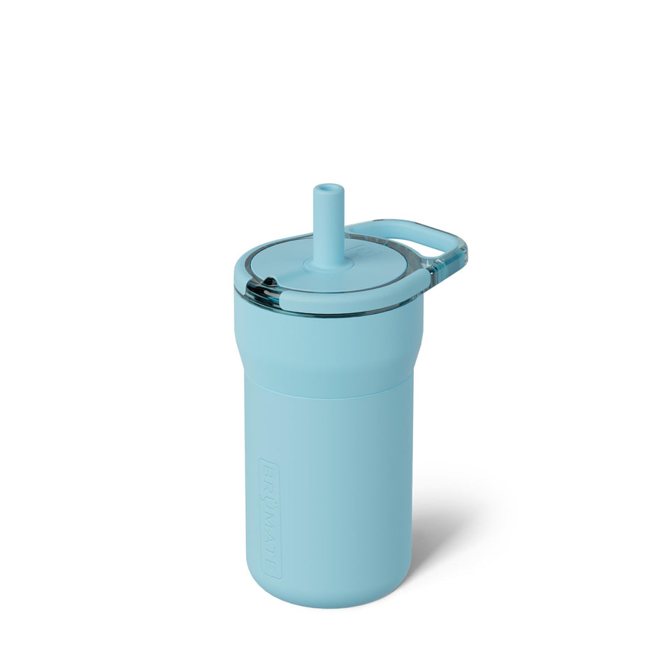BrüMate Leap 12oz tumbler with handle in Glacier keeps drinks secure on the go