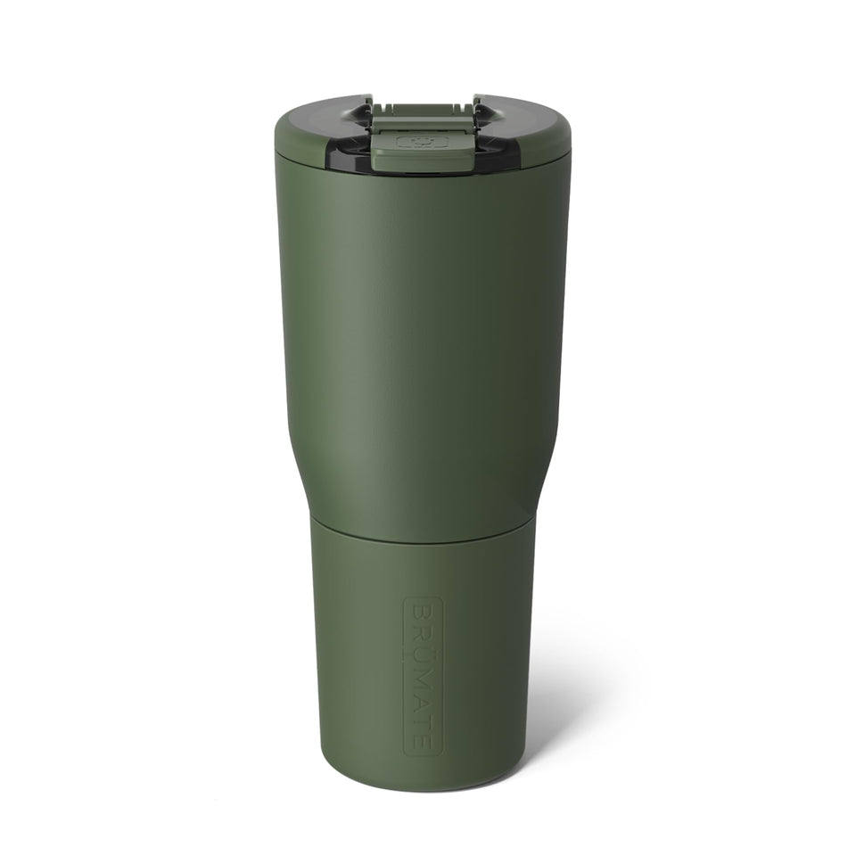 BrüMate Nav 35oz with leakproof lid, ideal for travel and on-the-go beverages.