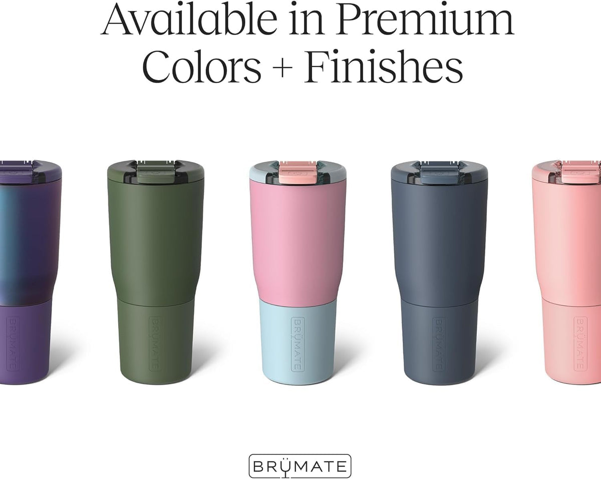 BrüMate Nav 25oz double-wall stainless steel maintains temperature with durability.