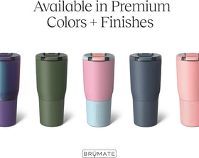 BrüMate Nav 25oz double-wall stainless steel maintains temperature with durability.