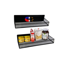 Bruda magnetic spice rack mounted on fridge door, keeping spices within easy reach.