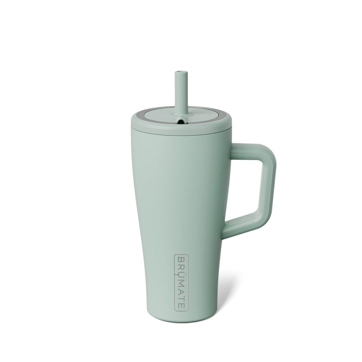BrüMate Era 20 oz tumbler with handle and straw, leakproof for on-the-go sipping.