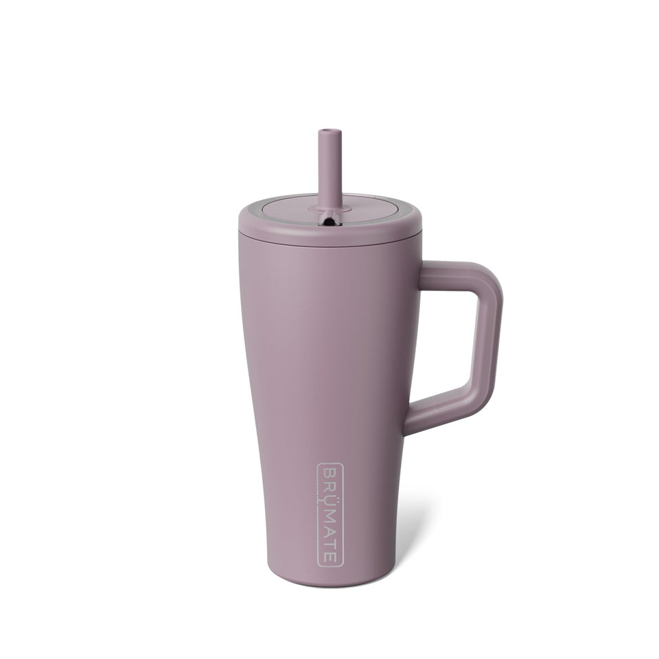BrüMate Era 20 oz tumbler front view in lilac dusk with leakproof design for travel