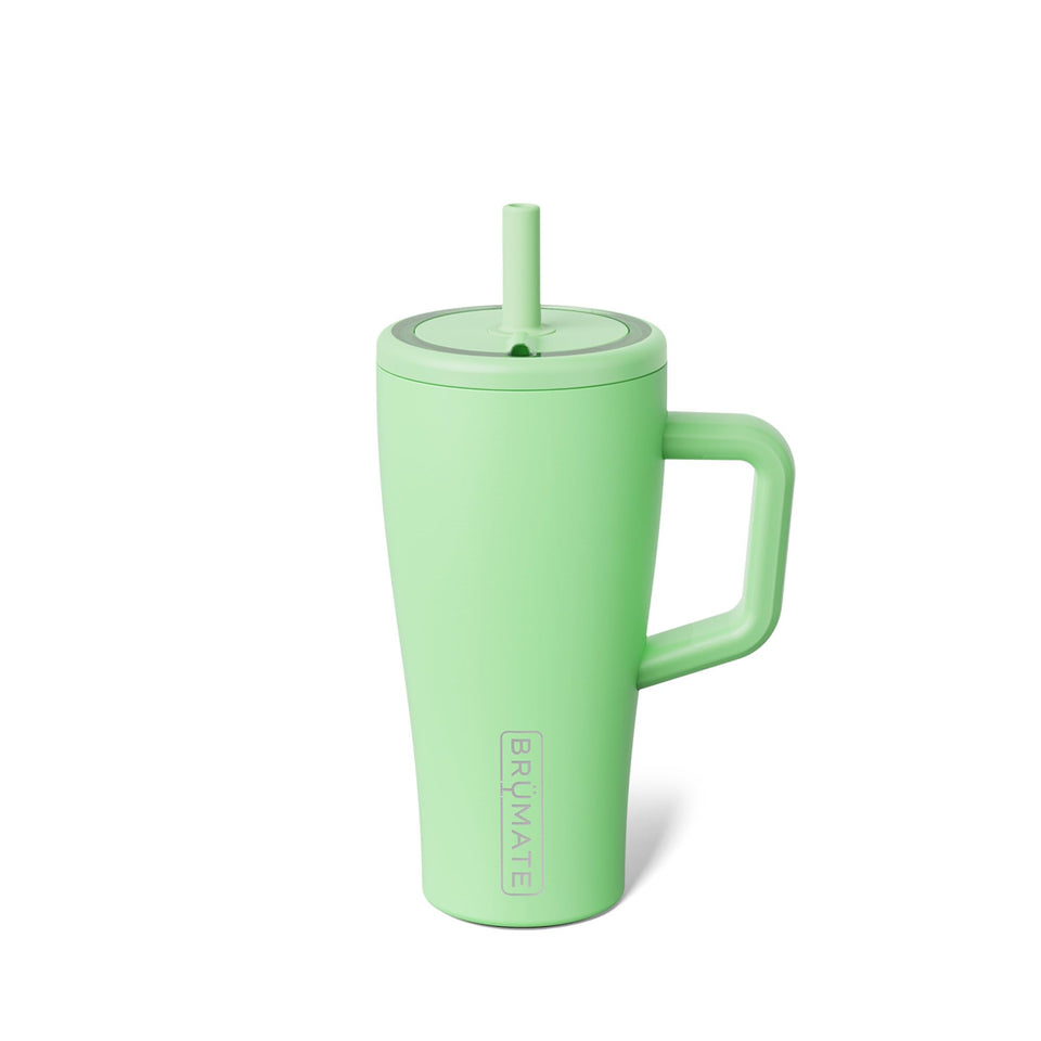 BrüMate Era 20oz tumbler with handle and straw for portable hydration on the go.