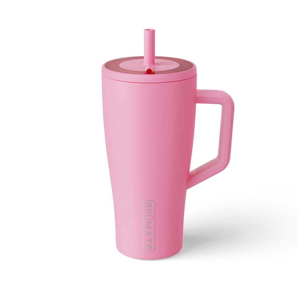 BrüMate Era 30 oz tumbler with handle and straw, leakproof for on-the-go use.