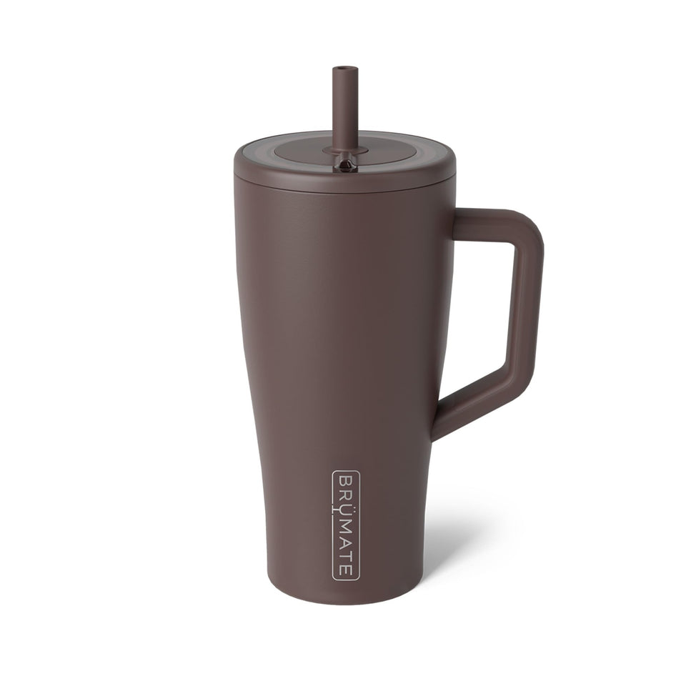 BrüMate Era 30oz tumbler with handle and straw, leakproof on the go.