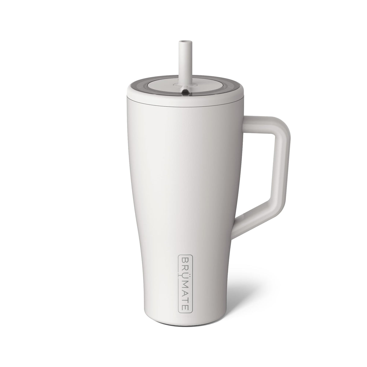 BrüMate Era 30oz tumbler with handle and straw for spill-free hydration on the go.