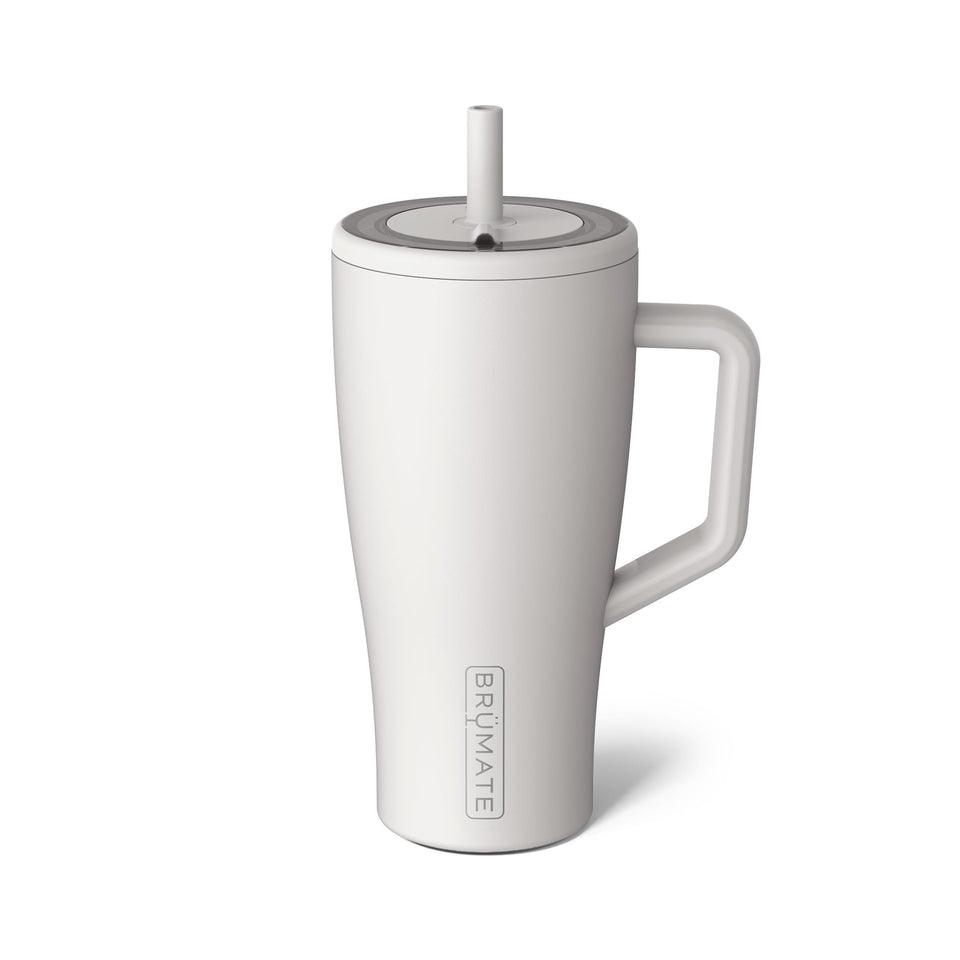 BrüMate Era 30oz tumbler with handle and straw for spill-free hydration on the go.