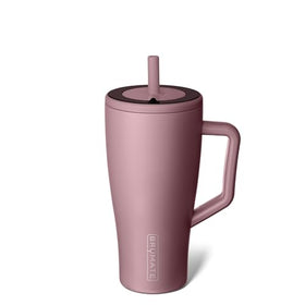 BrüMate Era 30oz tumbler with rose-taupe handle for portable, leakproof hydration.
