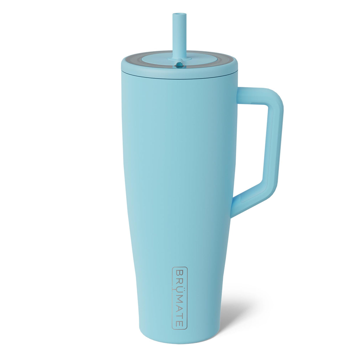 BrüMate Era 40oz tumbler with handle shows leakproof portability for on-the-go hydration.