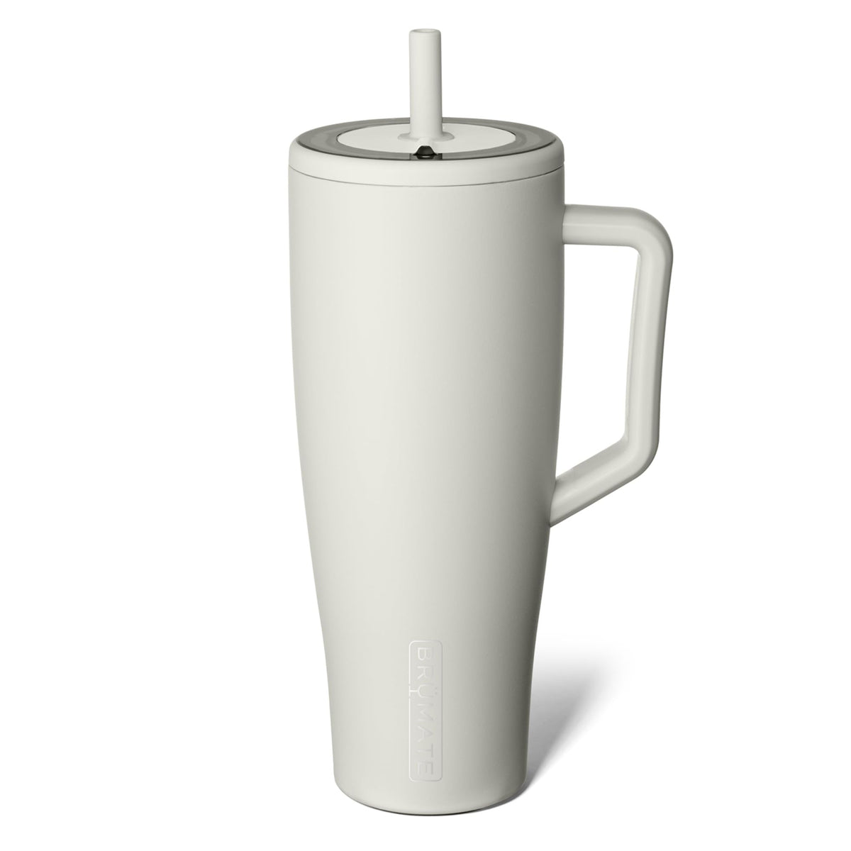 BrüMate Era 40 oz tumbler with handle and straw for spill-free on the go.