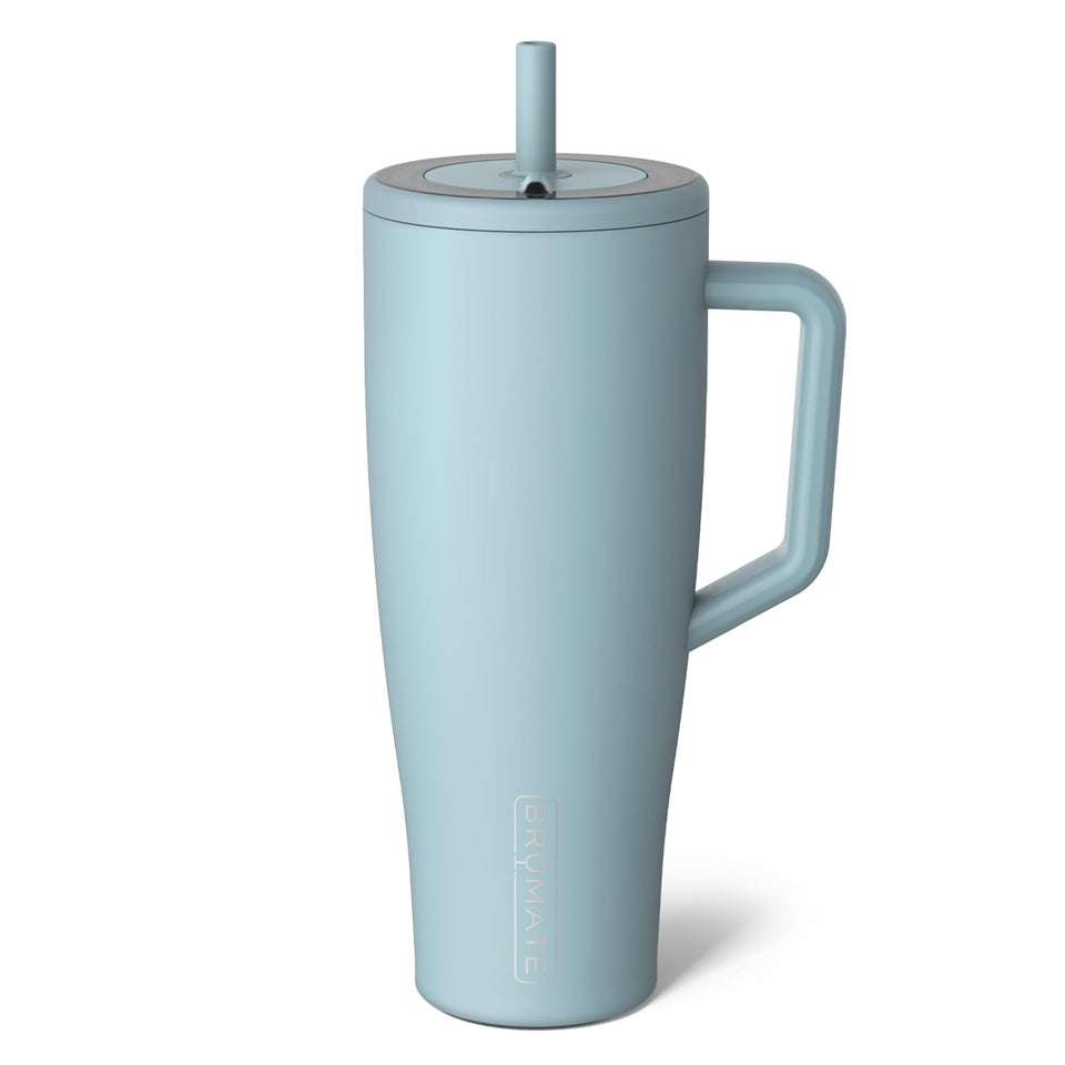 BrüMate Era 40oz tumbler with handle ensures leakproof transport for on-the-go hydration.