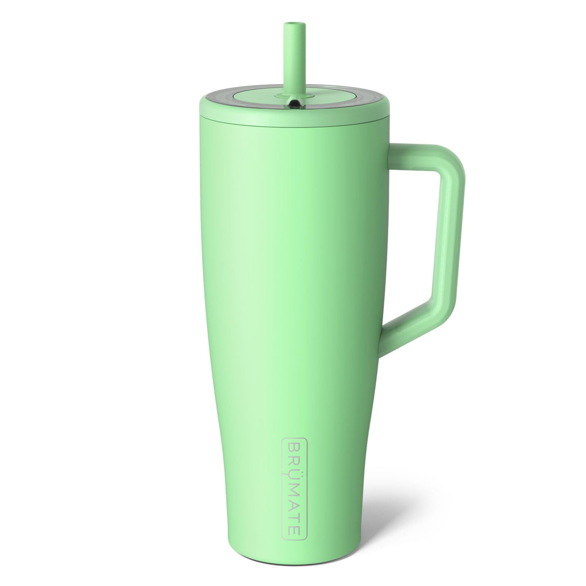 BrüMate Era 40 oz tumbler with handle for easy transport and spill-free sipping.